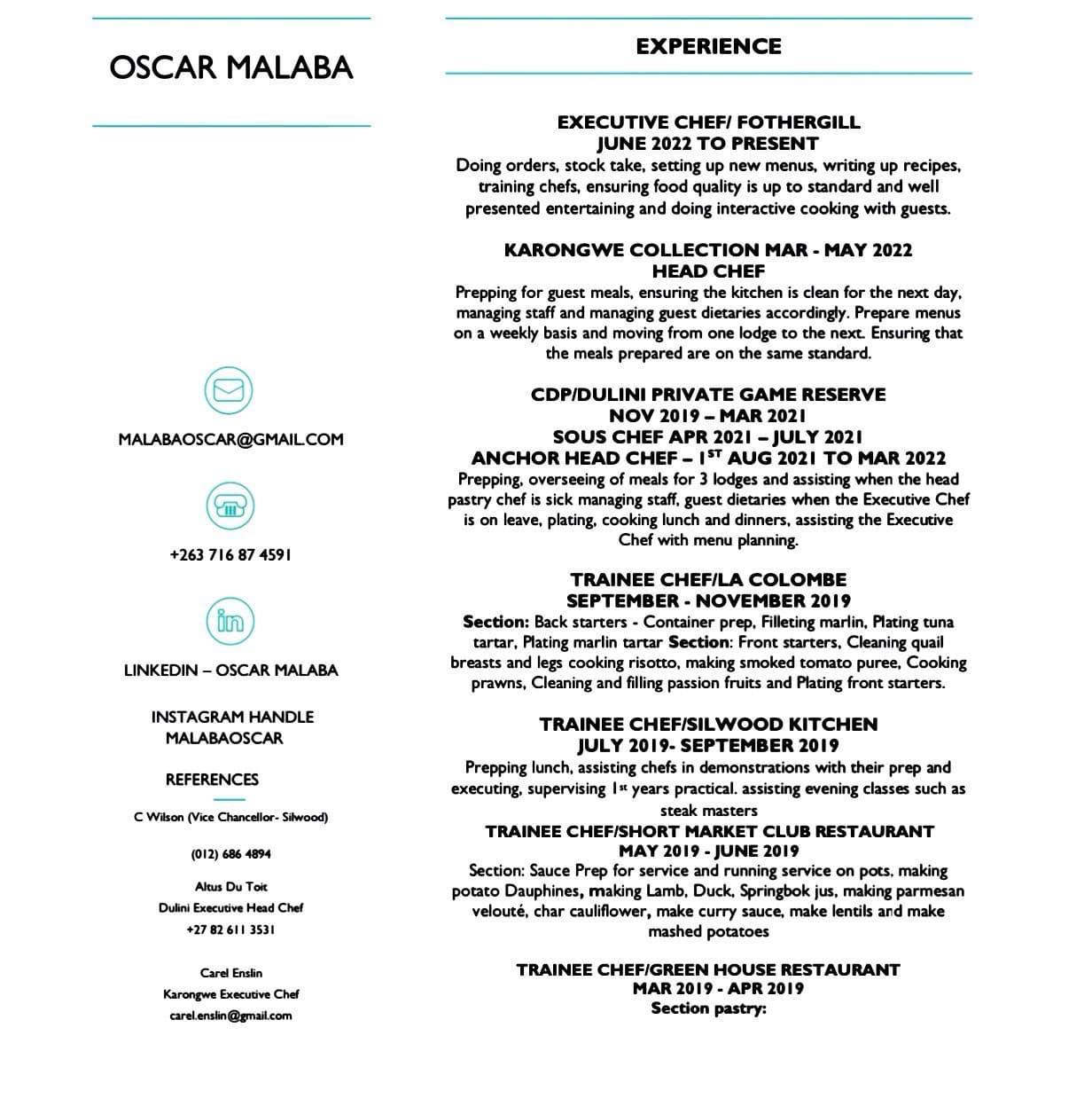 OSCAR MALABA